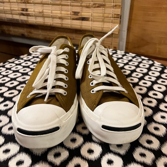Olive Brown Jack Purcell Lowtop Converse Shoes - Picture 2 of 9